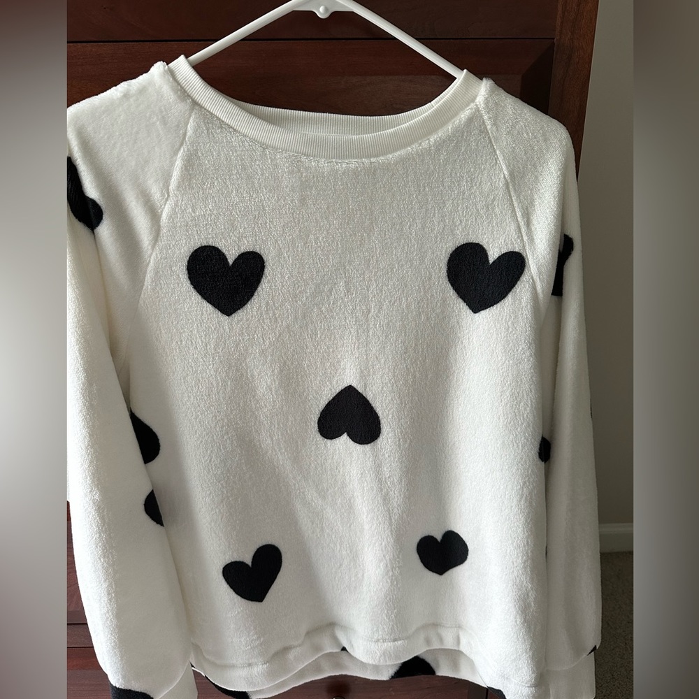 Faux Fur Heart Sweatshirt
